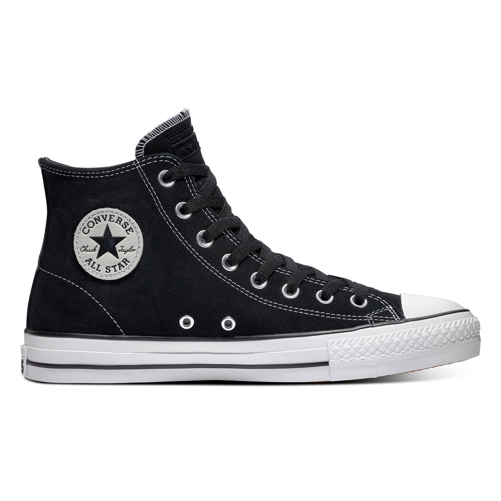 Converse Cons Chuck Taylor All Star Pro Hi Suede Black Black White 159573C